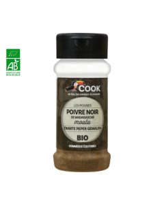 Cook épices -- Poivre noir moulu bio (origine Madagascar) - 45 g