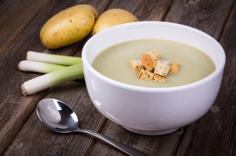 Soupe de poireaux et pommes de terre