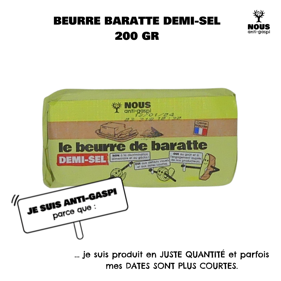 Beurre demi-sel NOUS anti-gaspi