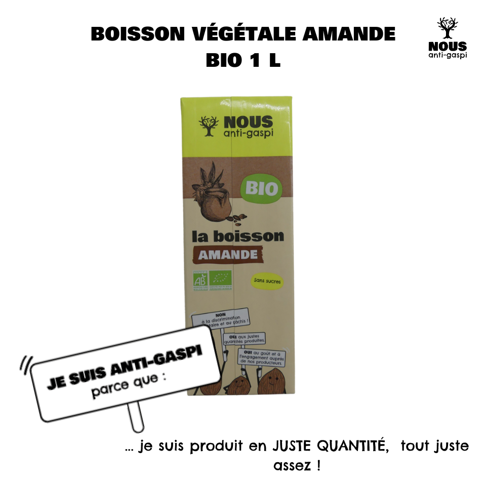 Boisson végétale amande NOUS anti-gaspi