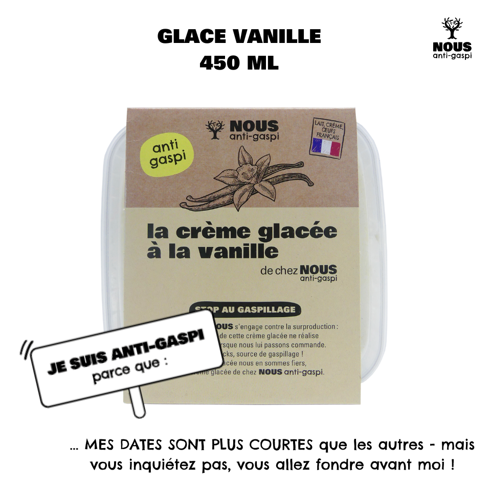 Glace vanille NOUS anti-gaspi