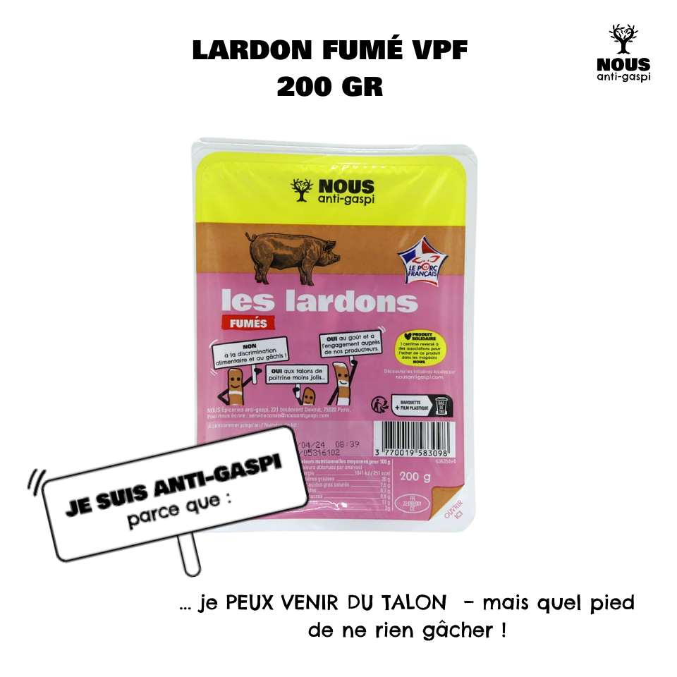 Lardon fumé NOUS anti-gaspi