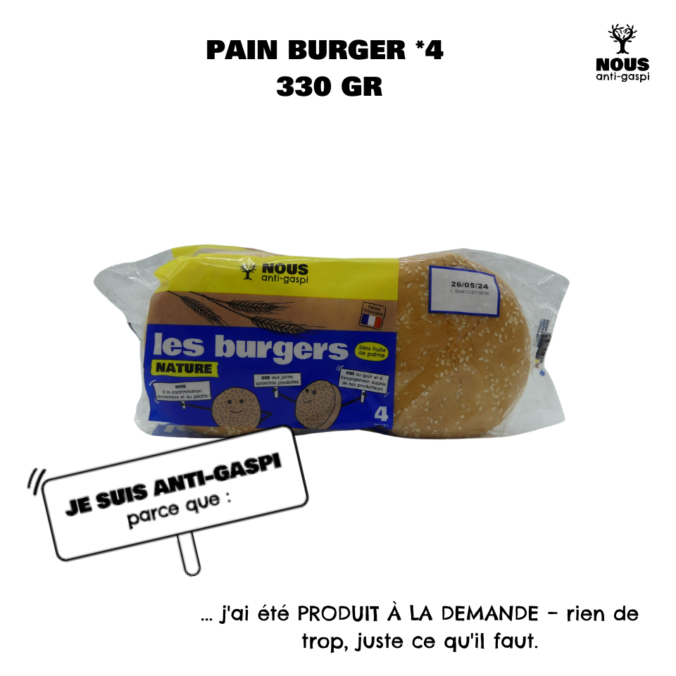 Pain burger NOUS anti-gaspi