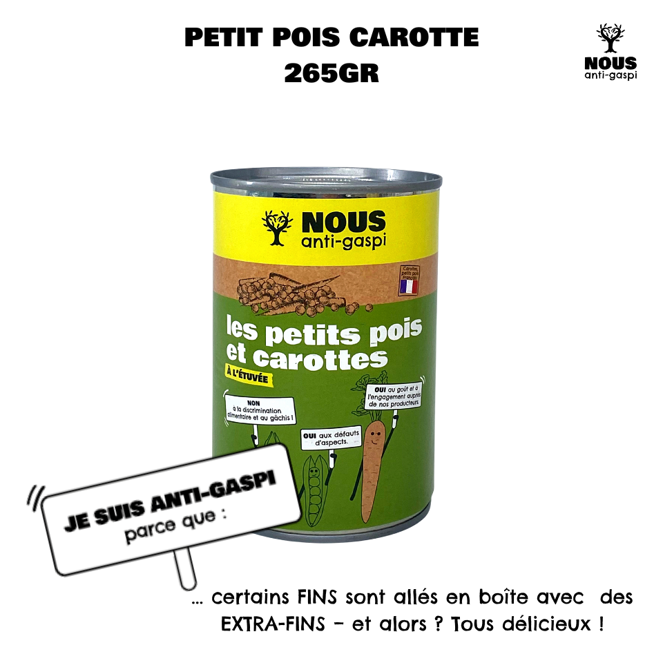 Petits pois carottes NOUS anti-gaspi