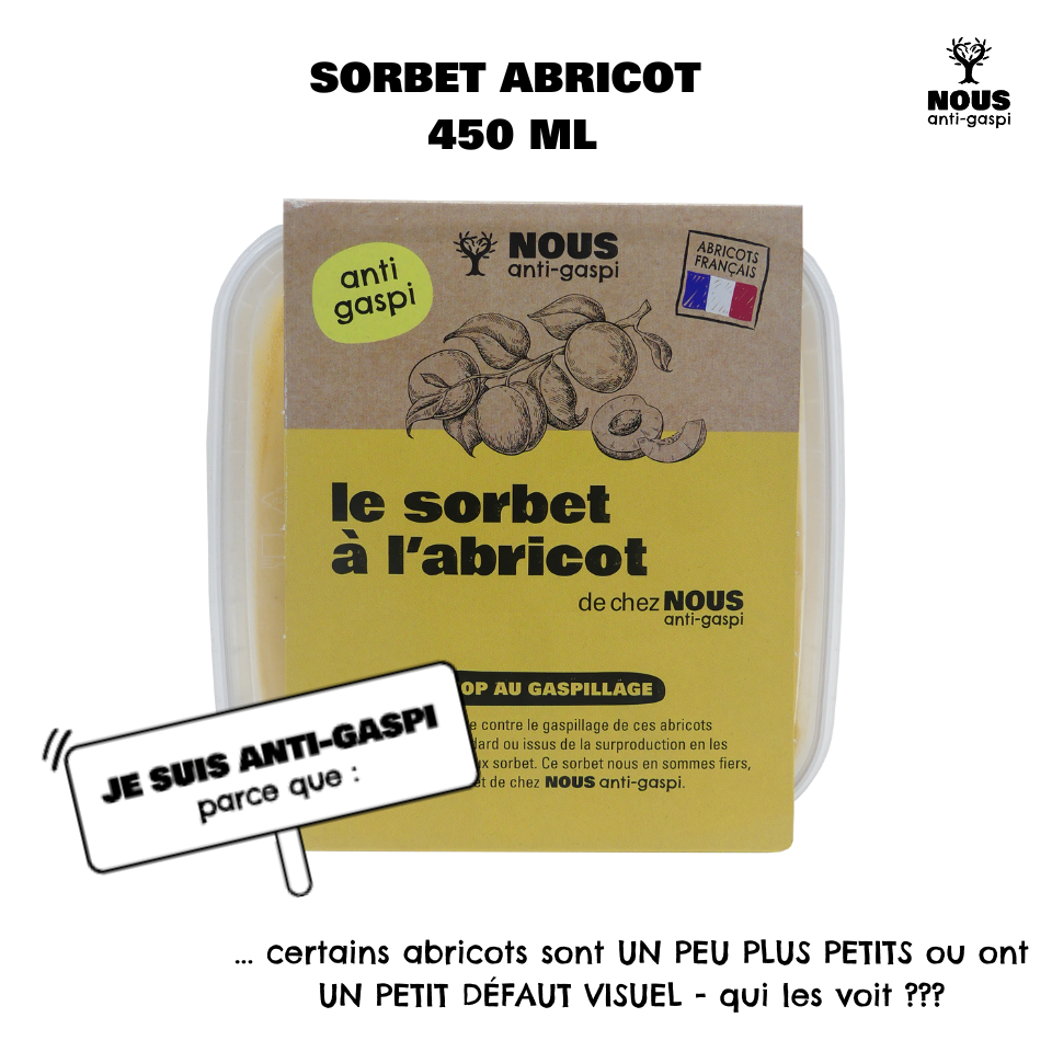 Sorbet abricot NOUS anti-gaspi