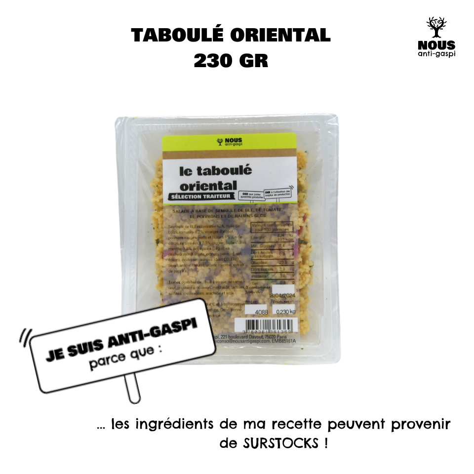 Taboulé oriental NOUS anti-gaspi