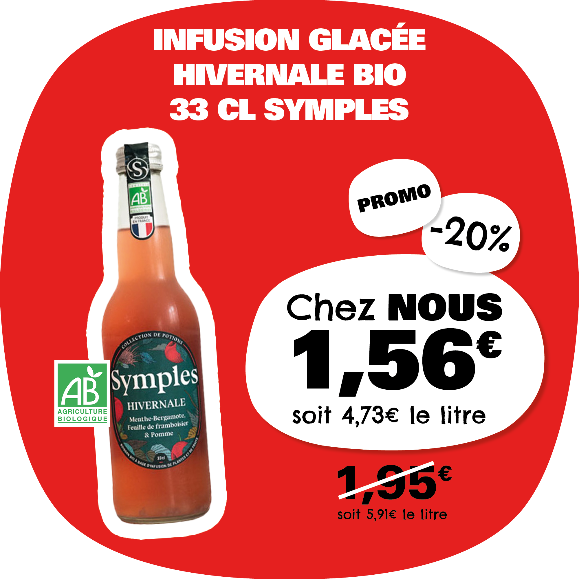 Infusion glacée hivernale Bio 33cl symples