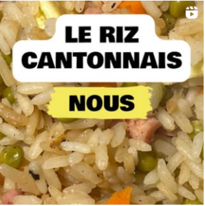 Visuel recette instagram riz cantonnais NOUS